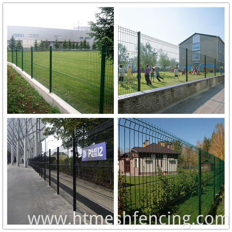 PVC Coated welded Triangle Fence/Bending Fence Wire Mesh/Curved Mesh Fence Panels